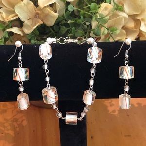 Bracelet and earrings